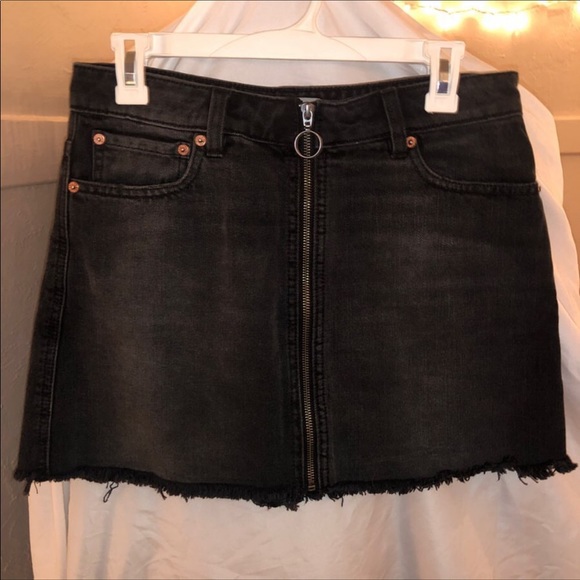 Free People Dresses & Skirts - FREE PEOPLE Zip It Up Denim Mini Skirt